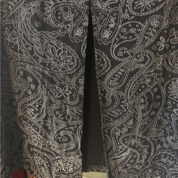 Briggs New York Black whimsical goth Paisley Skirt - Picture 4 of 6